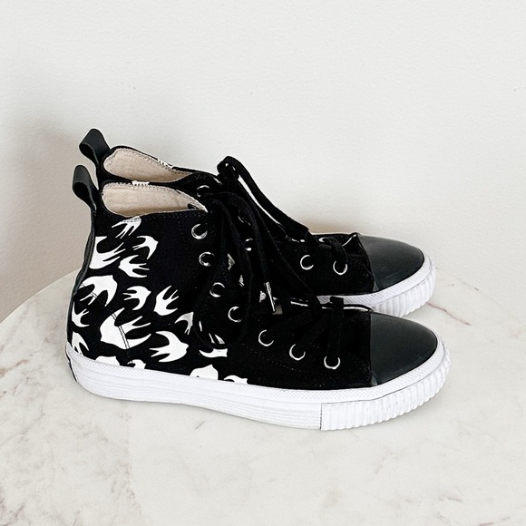 MCQ Alexander McQueen Swallow High-Top Sneakers Size 38 EU 8 US - Picture 8 of 9